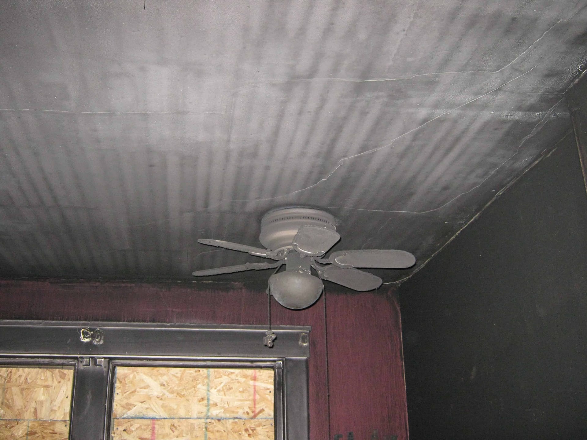 puff back damage on ceiling